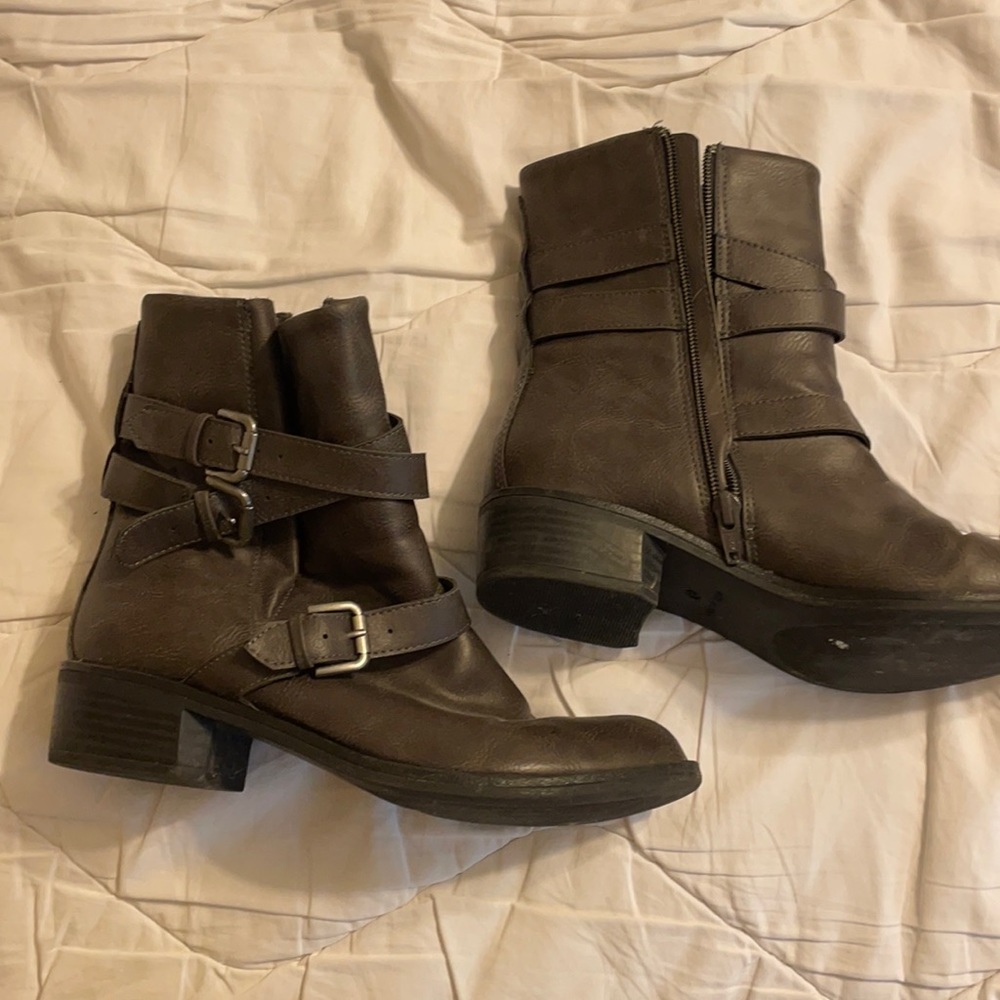 Grey booties